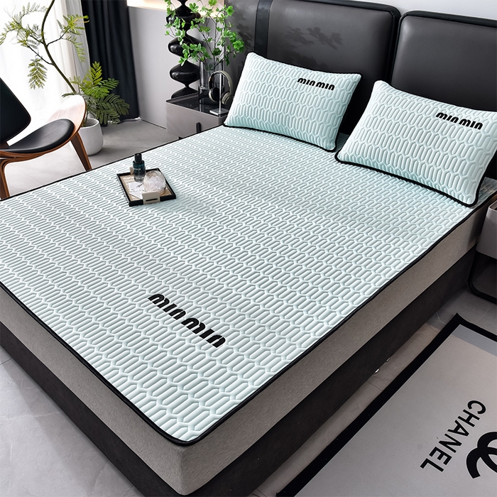 91家纺网 家纺一手货源 找家纺 炫拼家纺 2025新款平铺款乳胶凉席-minmin minmin冰雪蓝