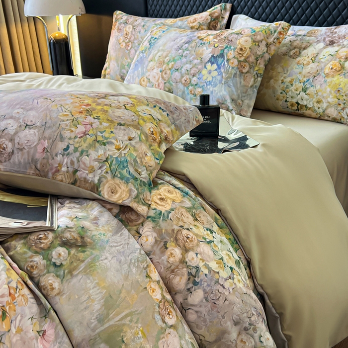 91家纺网 家纺一手货源 找家纺 仟网汇 2025新款棉代尔轻奢系列四件套 华尔兹