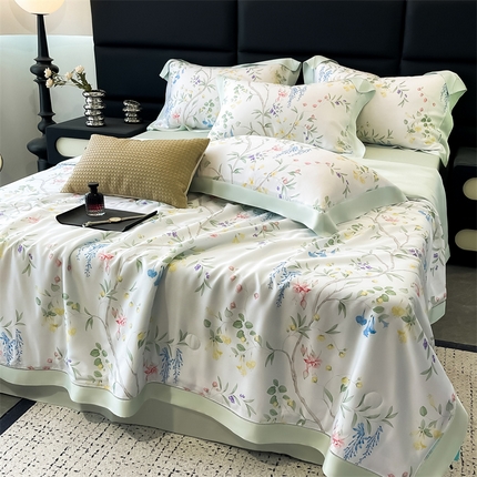 91家纺网 家纺一手货源 找家纺 （总）朵希曼 2025春夏新款50S镂空天丝夏被夏凉被空调被夏被四件套