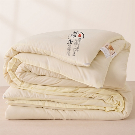寝美资家居 2025新款水洗磨毛大豆被暗和原棉 暗和原棉-米黄