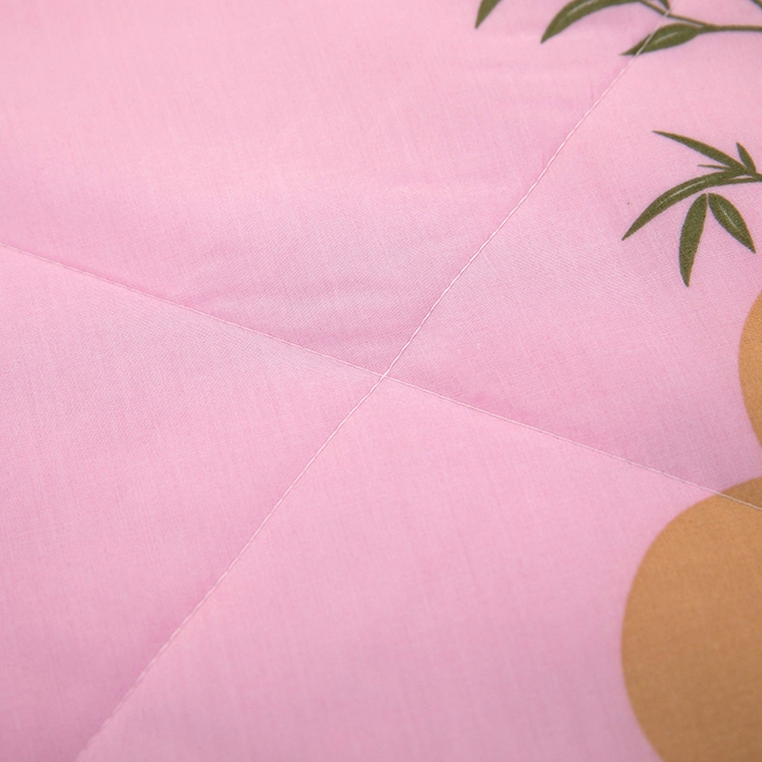 91家纺网 家纺一手货源 找家纺 天瑜 2024新款棉绸苏香绸舒香绸夏被人造棉夏凉被 熊猫粉