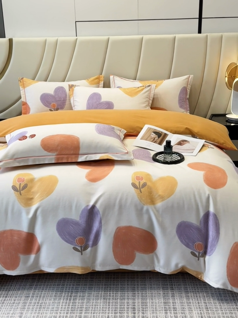 91家纺网 家纺一手货源 找家纺 海洋家纺 2025新款全棉磨毛四件套 佳丽斯