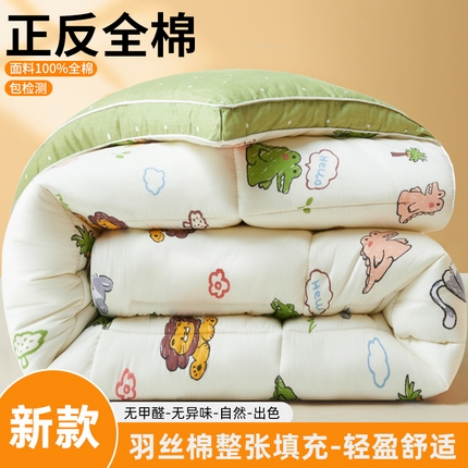 91家纺网 家纺一手货源 找家纺 （总）帕拉美拉 2025新款100%全棉小清新立体冬被学生被子被芯
