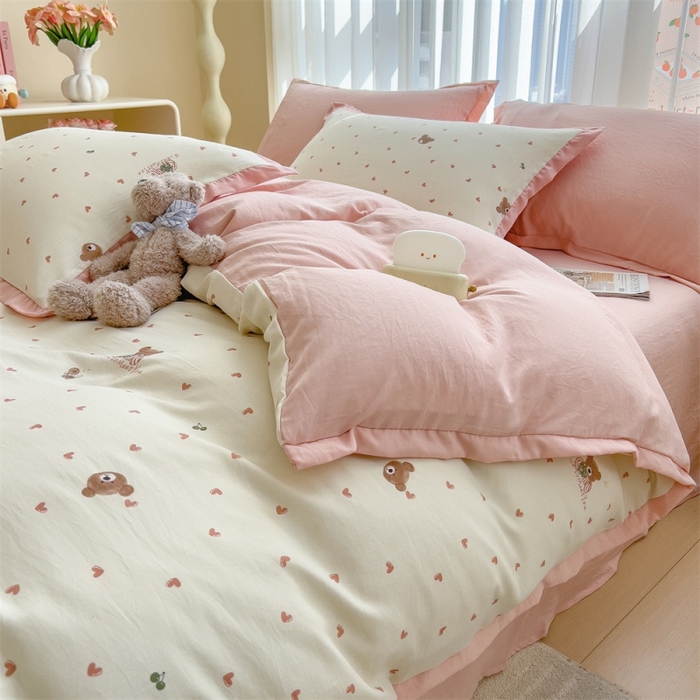 91家纺网 家纺一手货源 找家纺 （总）五月家纺 2025新款四层纱印花四件套