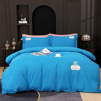 91家纺网 家纺一手货源 找家纺 （总）浩情国际婚庆供货中心 2026新品春夏四季款全棉纯棉高端绣花四件套-纽约风情