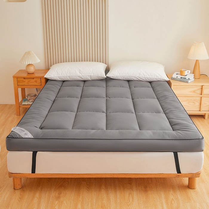 91家纺网 家纺一手货源 找家纺 丽诺床垫 2025新款抗菌大豆床垫 灰色5cm