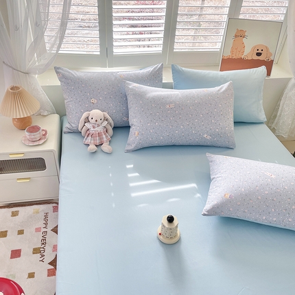 91家纺网 家纺一手货源 找家纺 （总）宜家坊 2025新款全棉13070单床单床笠纯棉单品枕套床笠床单（有预缩尺寸 售后无忧 免费提供买家秀）