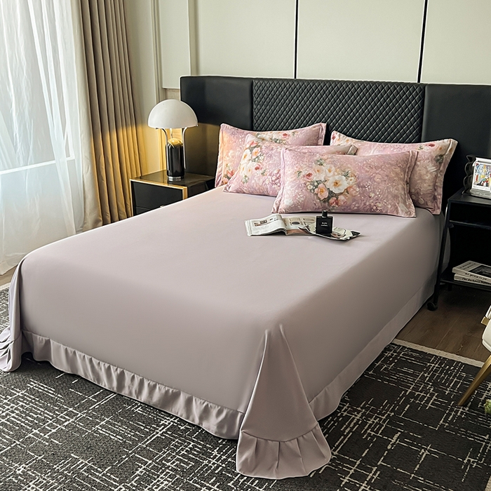 91家纺网 家纺一手货源 找家纺 仟网汇 2025新款棉代尔轻奢系列四件套 苏珊