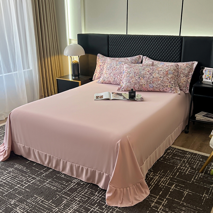 91家纺网 家纺一手货源 找家纺 仟网汇 2025新款棉代尔轻奢系列四件套 云中行