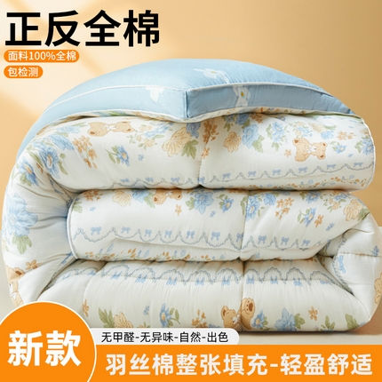 91家纺网 家纺一手货源 找家纺 （总）帕拉美拉 2025新款100%全棉小清新立体冬被学生被子被芯