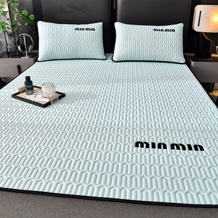 91家纺网 家纺一手货源 找家纺 炫拼家纺 2025新款平铺款乳胶凉席-minmin minmin冰雪蓝