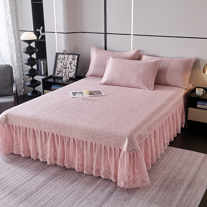 91家纺网 家纺一手货源 找家纺 （总）青雅席业 2025新款7A抗菌母婴级纯乙纶PE刺绣凉感丝床单款