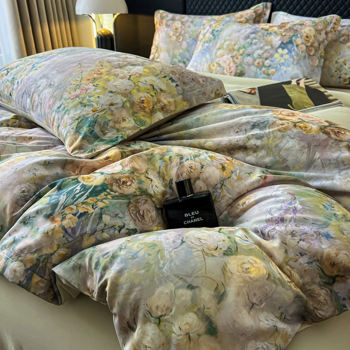 91家纺网 家纺一手货源 找家纺 仟网汇 2025新款棉代尔轻奢系列四件套 华尔兹