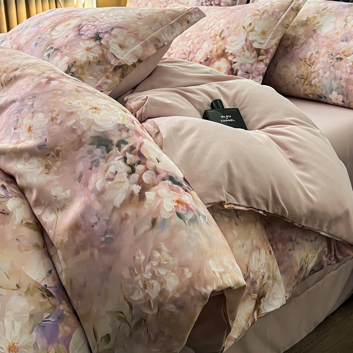 91家纺网 家纺一手货源 找家纺 仟网汇 2025新款棉代尔轻奢系列四件套 梅芙