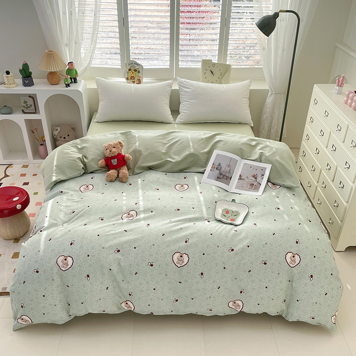 91家纺网 家纺一手货源 找家纺 宜家坊 2025新款全棉13070单床单床笠纯棉单品枕套床笠床单（有预缩尺寸 售后无忧 免费提供买家秀） 小可爱樱桃