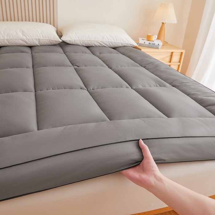 91家纺网 家纺一手货源 找家纺 丽诺床垫 2025新款抗菌大豆床垫 灰色5cm