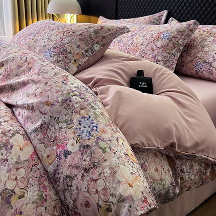 91家纺网 家纺一手货源 找家纺 仟网汇 2025新款棉代尔轻奢系列四件套 云中行