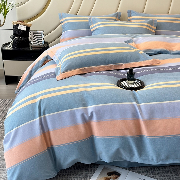 91家纺网 家纺一手货源 找家纺 海洋家纺 2026新款全棉磨毛四件套 柏拉图