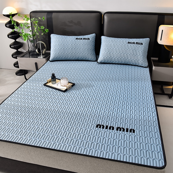 91家纺网 家纺一手货源 找家纺 炫拼家纺 2025新款平铺款乳胶凉席-minmin minmin宾利蓝