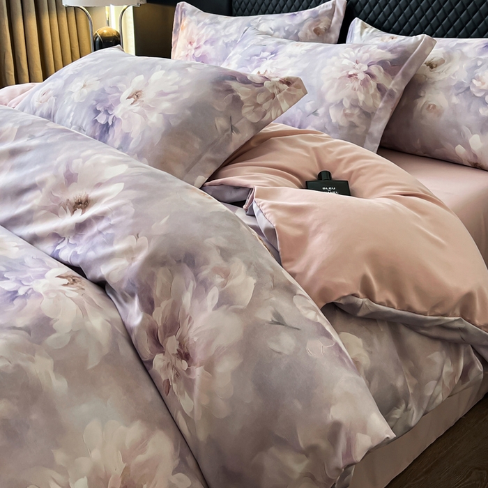 91家纺网 家纺一手货源 找家纺 仟网汇 2025新款棉代尔轻奢系列四件套 劳拉