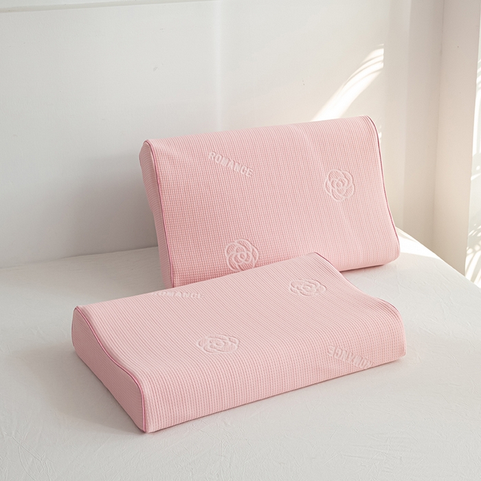 91家纺网 家纺一手货源 找家纺 萌番宝 2025山茶花冰丝凉感凉感丝乳胶枕夏季冰凉感 山茶花粉色