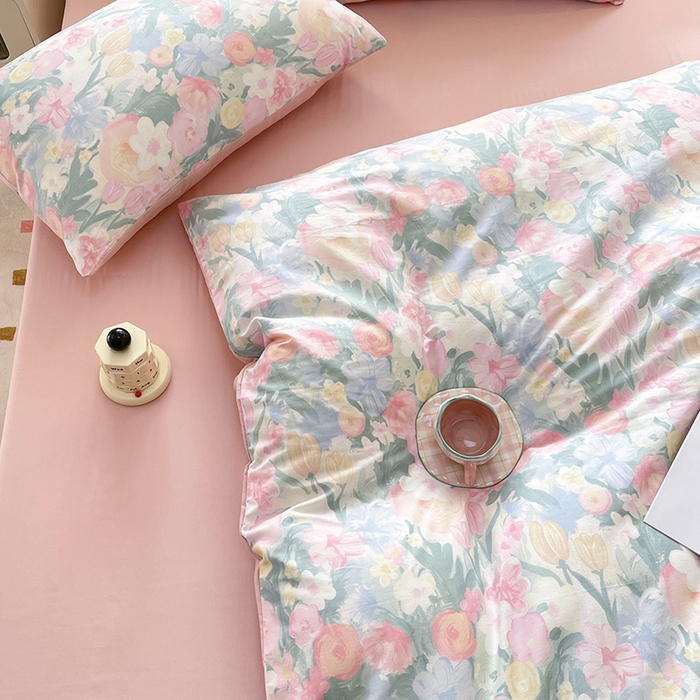 91家纺网 家纺一手货源 找家纺 宜家坊 2025新款全棉13070单床单床笠纯棉单品枕套床笠床单（有预缩尺寸 售后无忧 免费提供买家秀） 郁金花开