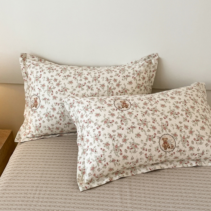 91家纺网 家纺一手货源 找家纺 帕拉美拉 2025新款全棉法式风玉米夏被春秋被玉米被三件套四件套 清茶小熊（米）