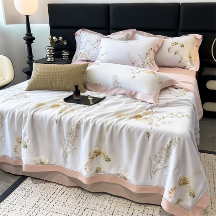 91家纺网 家纺一手货源 找家纺 （总）朵希曼 2025春夏新款50S镂空天丝夏被夏凉被空调被夏被四件套