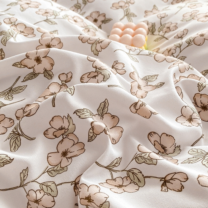 91家纺网 家纺一手货源 找家纺 提花大世界 2025直播热款A类针织棉双层纱夹棉床盖床裙花边单件三件四件套 波西花园