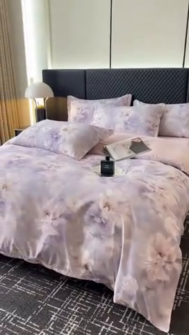 91家纺网 家纺一手货源 找家纺 仟网汇 2025新款棉代尔轻奢系列四件套 劳拉