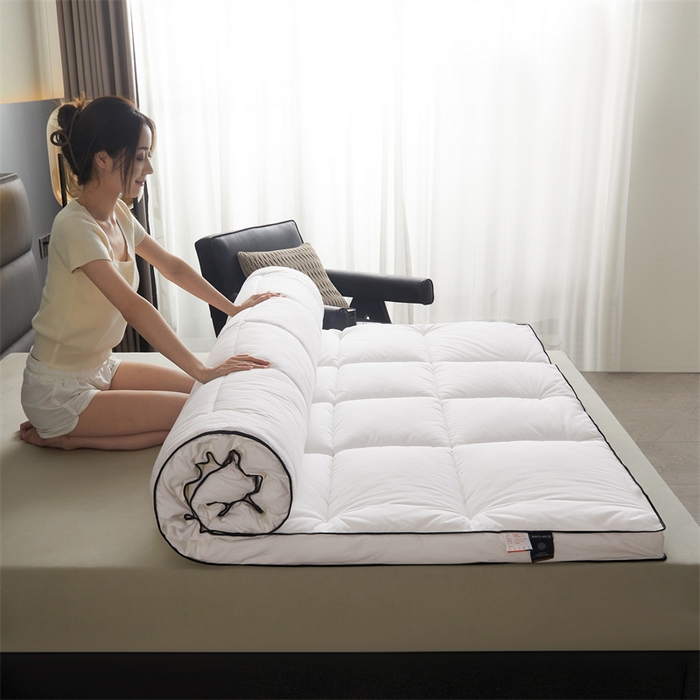 91家纺网 家纺一手货源 找家纺 丽诺床垫 2025新款全棉纯棉防螨软床垫-风格二 五星酒店全棉软床垫-白色-5cm