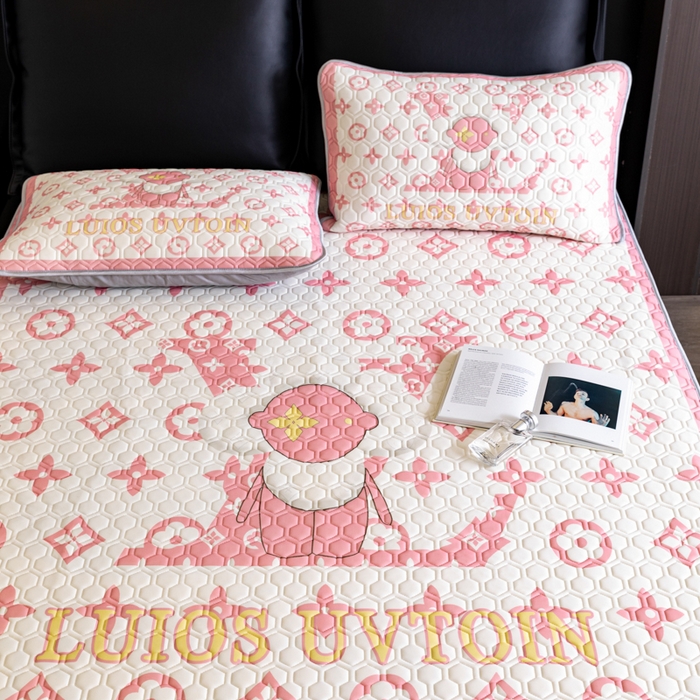 91家纺网 家纺一手货源 找家纺 摩卡（乐趣） 2025新品乳胶凉席 太阳花粉