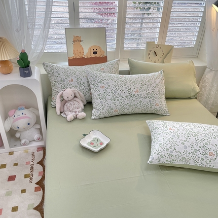 91家纺网 家纺一手货源 找家纺 （总）宜家坊 2025新款全棉13070单床单床笠纯棉单品枕套床笠床单（有预缩尺寸 售后无忧 免费提供买家秀）