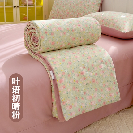 91家纺网 家纺一手货源 找家纺 （总）弗苓家纺 2025 A类有氧针织双层纱夏被四件套直播爆款