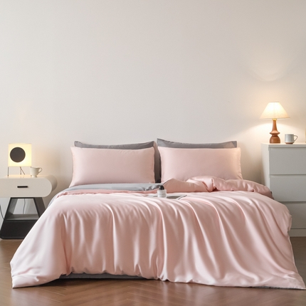 91家纺网 家纺一手货源 找家纺 （总）利欧 2025新款双拼水洗天丝四件套