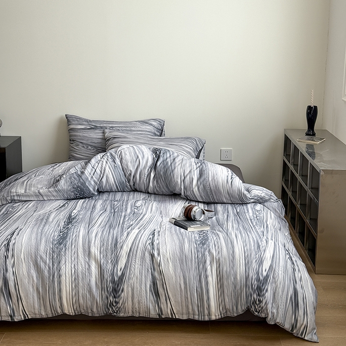 91家纺网 家纺一手货源 找家纺 窝米 2025新品简约时尚双层纱系列四件套 慕尼黑