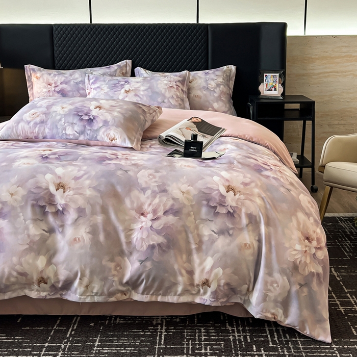 91家纺网 家纺一手货源 找家纺 仟网汇 2025新款棉代尔轻奢系列四件套 劳拉