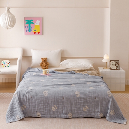 91家纺网 家纺一手货源 找家纺 （总）麻依 2025新款四层全棉纱布毯盖毯毛巾被子被芯