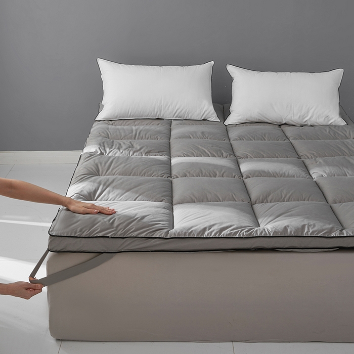 91家纺网 家纺一手货源 找家纺 丽诺床垫 2025新款全棉纯棉防螨软床垫-风格一 全棉软床垫酒店风5cm灰色