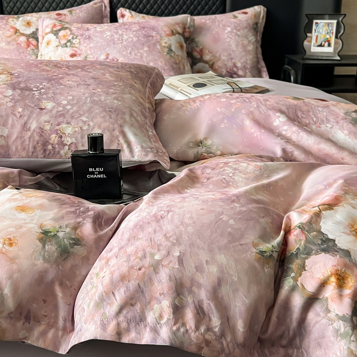 91家纺网 家纺一手货源 找家纺 仟网汇 2025新款棉代尔轻奢系列四件套 苏珊