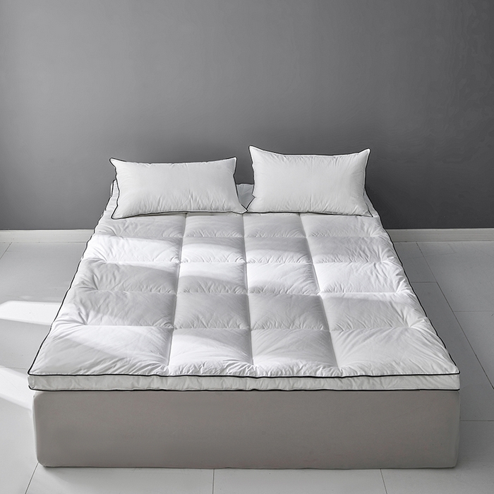 91家纺网 家纺一手货源 找家纺 丽诺床垫 2025新款全棉纯棉防螨软床垫-风格一 全棉软床垫酒店风5cm白色