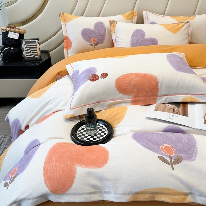 91家纺网 家纺一手货源 找家纺 海洋家纺 2025新款全棉磨毛四件套 佳丽斯