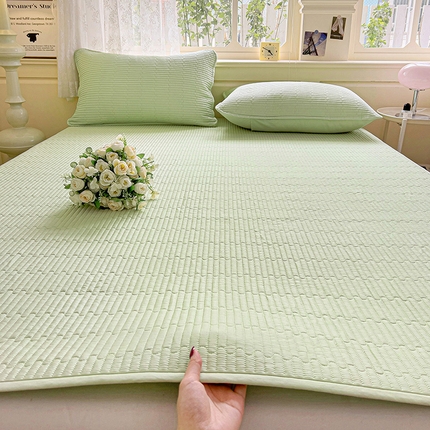 91家纺网 家纺一手货源 找家纺 漫时光 2025新款亲肤舒适纯色素色垫子空调软席 露草