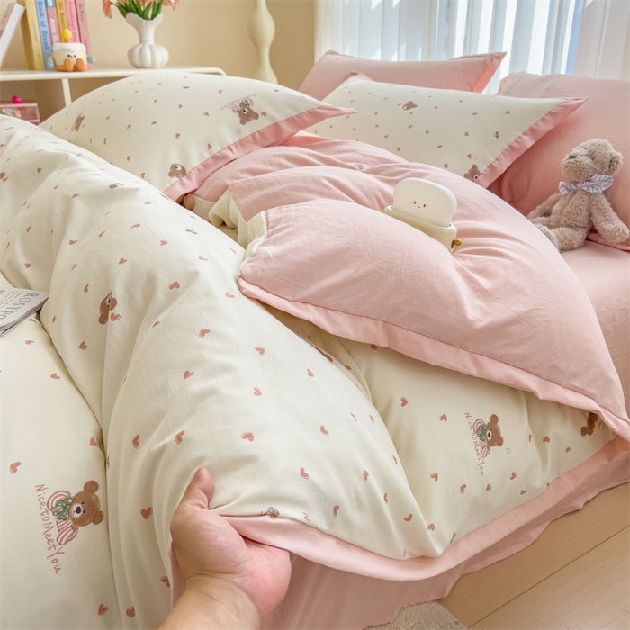 91家纺网 家纺一手货源 找家纺 （总）五月家纺 2025新款四层纱印花四件套