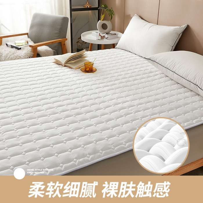 91家纺网 家纺一手货源 找家纺 （总）丽诺床垫 2025新款本色大豆纤维床褥