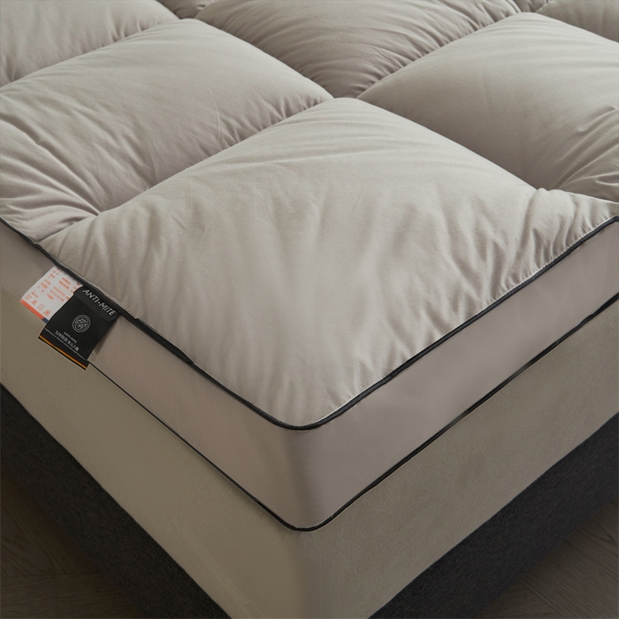 91家纺网 家纺一手货源 找家纺 丽诺床垫 2025新款全棉纯棉防螨软床垫-风格二 五星酒店全棉软床垫-灰色-5cm