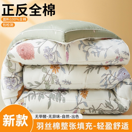 91家纺网 家纺一手货源 找家纺 （总）帕拉美拉 2025新款100%全棉小清新立体冬被学生被子被芯