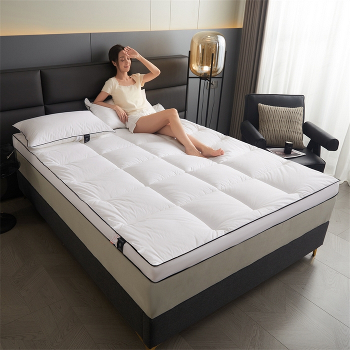 91家纺网 家纺一手货源 找家纺 丽诺床垫 2025新款全棉纯棉防螨软床垫-风格二 五星酒店全棉软床垫-白色-5cm