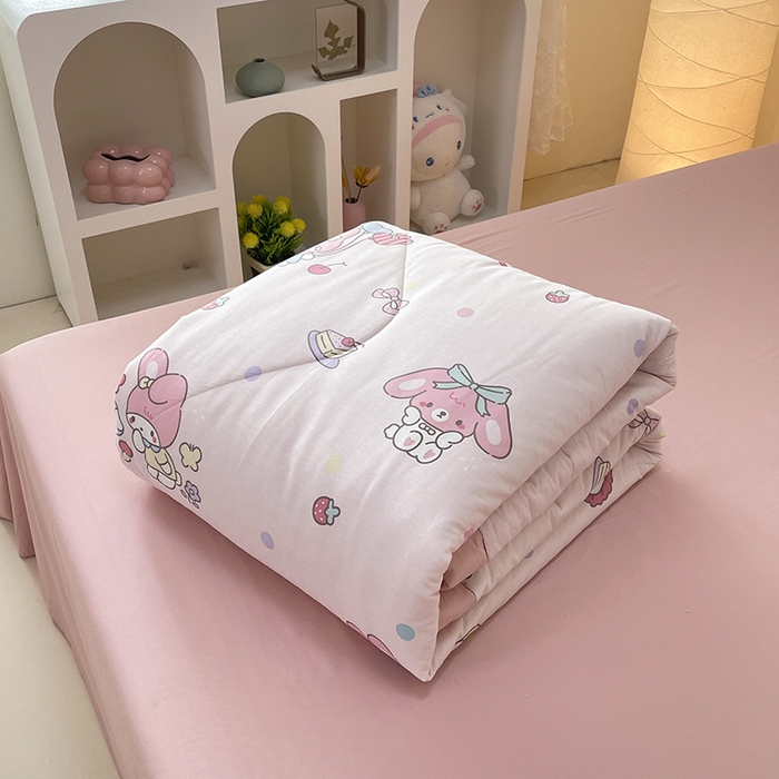 91家纺网 家纺一手货源 找家纺 丫丫2025新款里外全棉棉花夏被风格2 美乐乐蒂