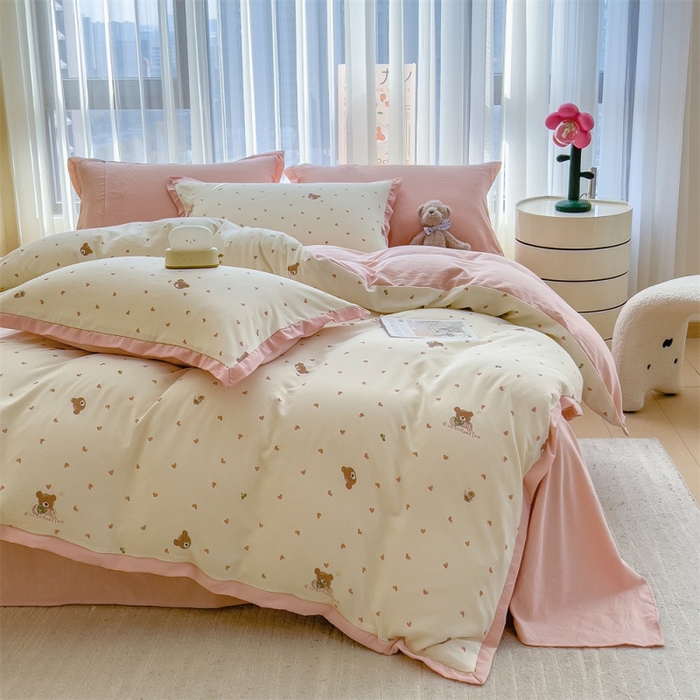 91家纺网 家纺一手货源 找家纺 （总）五月家纺 2025新款四层纱印花四件套